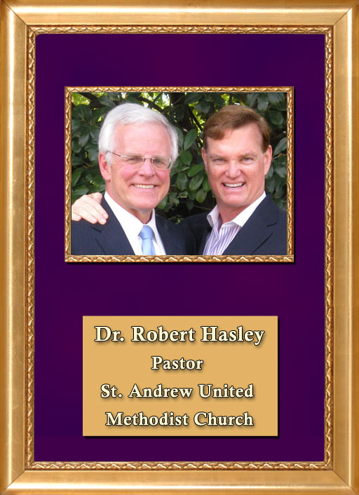 Craig Keeland with Pastor of St. Andrew United Methodist Church, Dr. Robert Hasley
