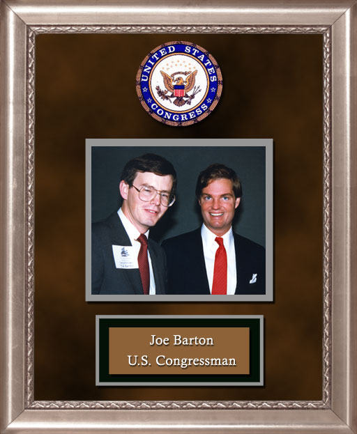 Craig Keeland with  U.S. Congressman Joe Barton